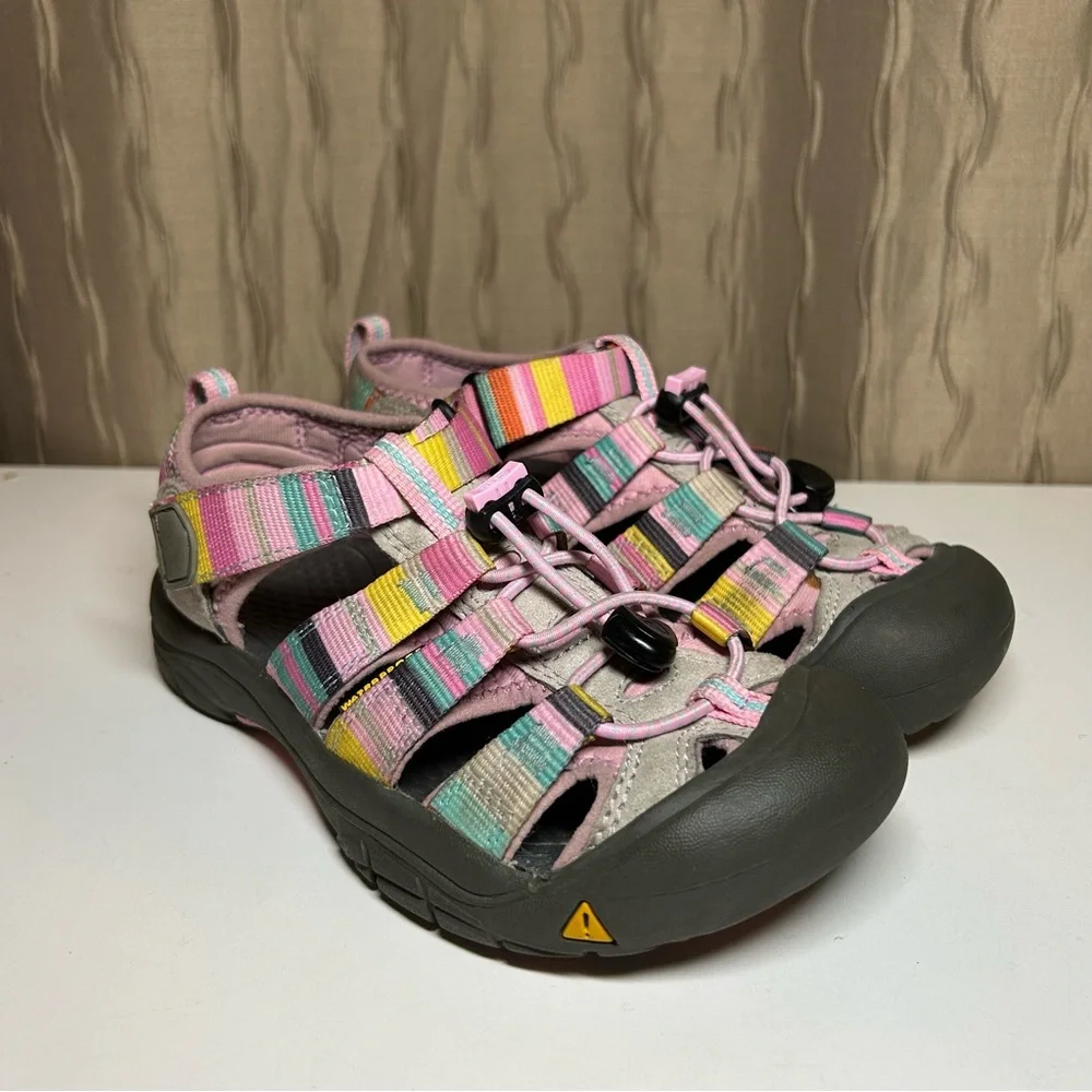 Keen Newport H2 Little Girl 2 Closed Toe Pink Multicolor Stripes Waterproof